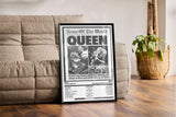 Queen News of the World The Forum Inglewood 22nd December 1977 - Setlist Tour Poster - Setlist