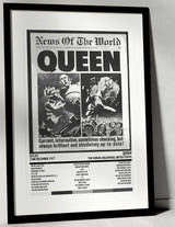 Queen News of the World The Forum Inglewood 22nd December 1977 - Setlist Tour Poster - Setlist