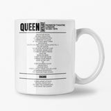 Queen Rainbow Theatre London 13 December 1979 Setlist Mug - Setlist