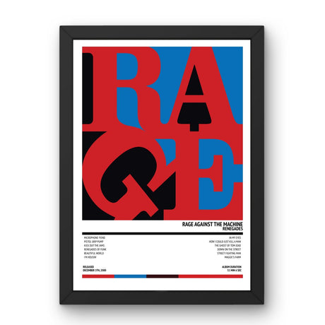 Rage Against The Machine - Renegades (2000) Poster - Setlist