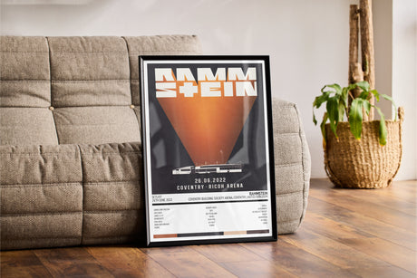 Rammstein Stadium Tour Coventry Building Society Arena Coventry 26th June 2022 - Setlist Tour Poster - Setlist