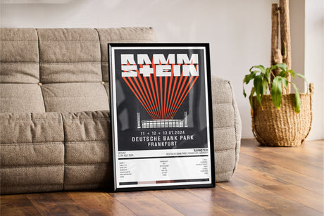 Rammstein Stadium Tour Deutsche Bank Park Frankfurt 11th July 2024 - Setlist Tour Poster - Setlist