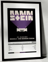 Rammstein Stadium Tour Koning Boudewijnstadium / Stade Roi Baudouin Laken / Laeken 3rd August 2023 - Setlist Tour Poster - Setlist