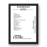 Razorlight April 19, 2023 Albert Hall Manchester Setlist Poster - Setlist