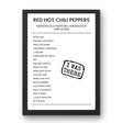 Red Hot Chili Peppers June 22, 2022 Emirates Old Trafford Manchester Setlist Poster - Setlist