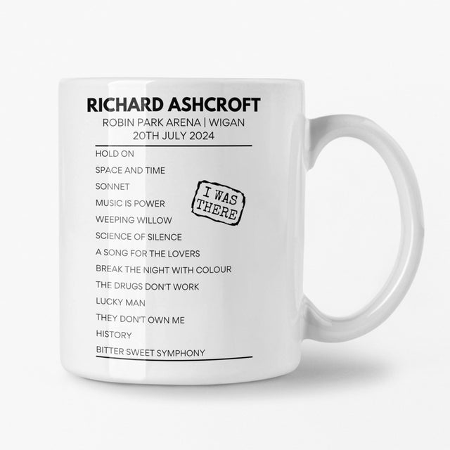 Richard Ashcroft Wigan July 20 2024 Setlist Mug - Setlist