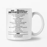 Ricky Montgomery Gorilla Manchester April 2024 Setlist Mug - Setlist