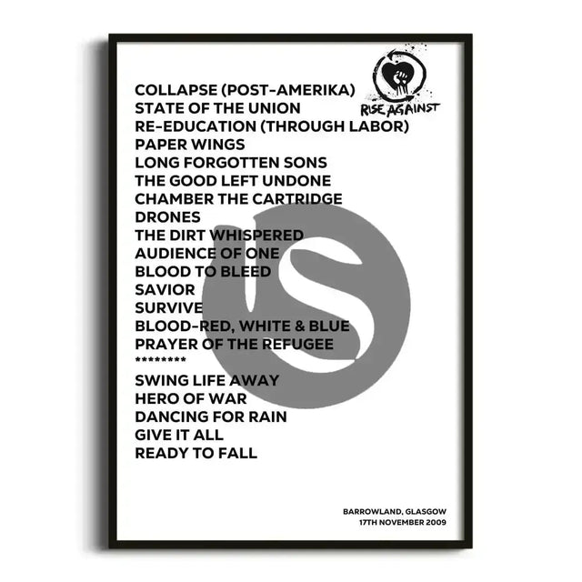 Rise Against Glasgow 17th November 2009 - Gig Setlist - Setlist