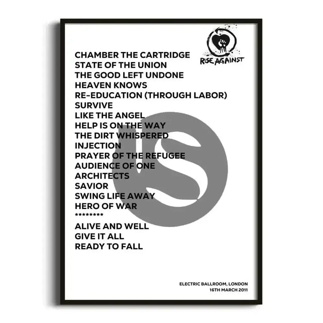 Rise Against London 16th March 2011 - Gig Setlist - Setlist