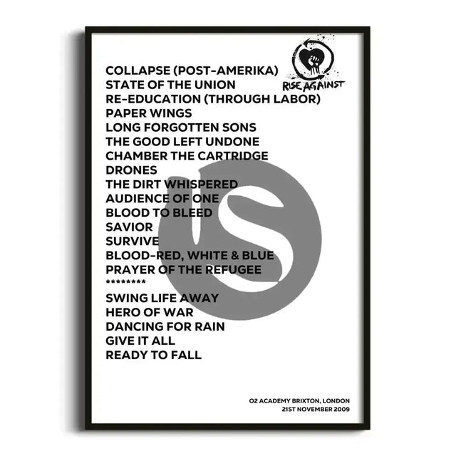 Rise Against London 21st November 2009 - Gig Setlist - Setlist