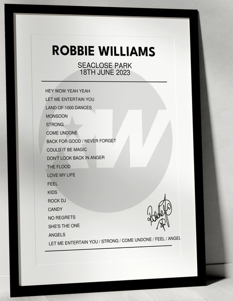 Robbie Williams 18th June 2023 Seaclose Park Newport I Was There - Setlist