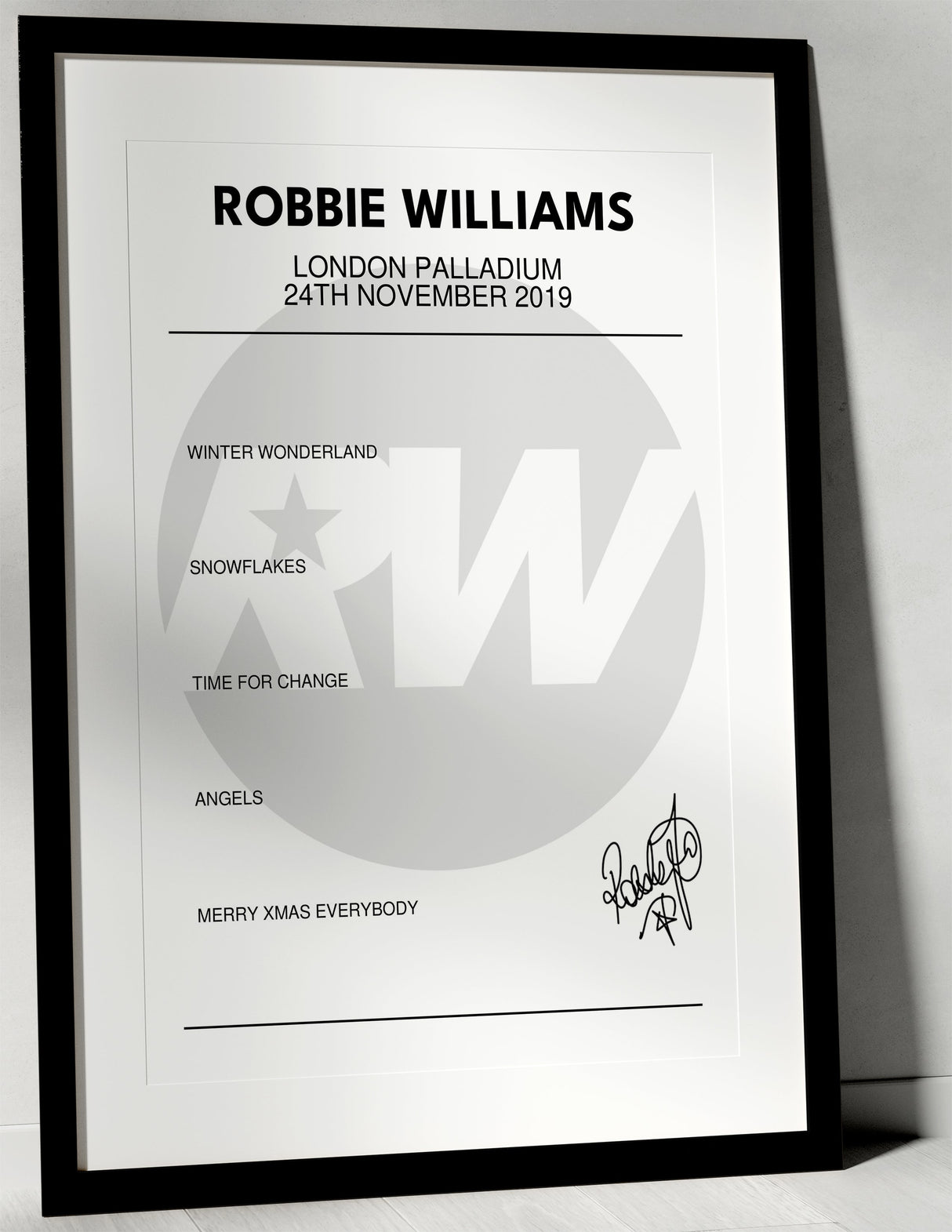 Robbie Williams 24th November 2019 London Palladium London I Was There - Setlist