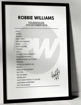 Robbie Williams 7th October 2019 Roundhouse London I Was There - Setlist