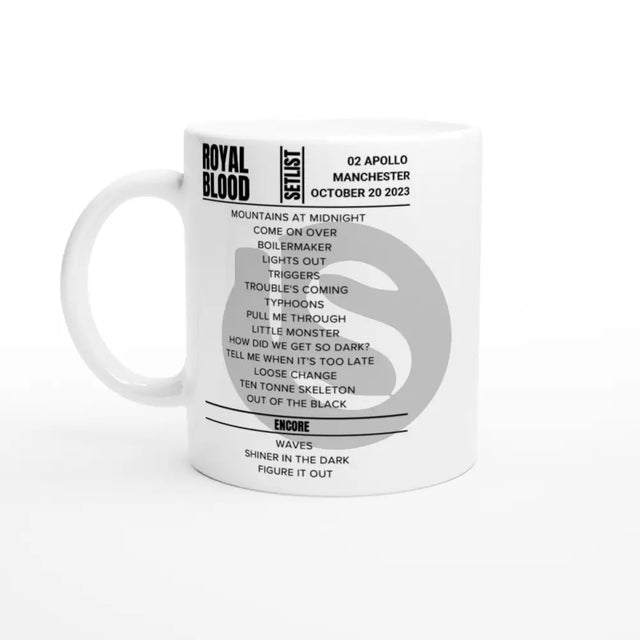 Royal Blood Manchester October 2023 Setlist Mug - Setlist