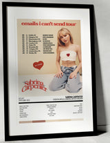 Sabrina Carpenter emails i can't send Tour Eventim Apollo London 19th June 2023 - Setlist Tour Poster - Setlist