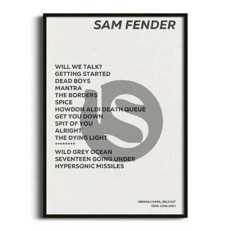 Sam Fender Belfast 23rd June 2023 - Gig Setlist - Setlist