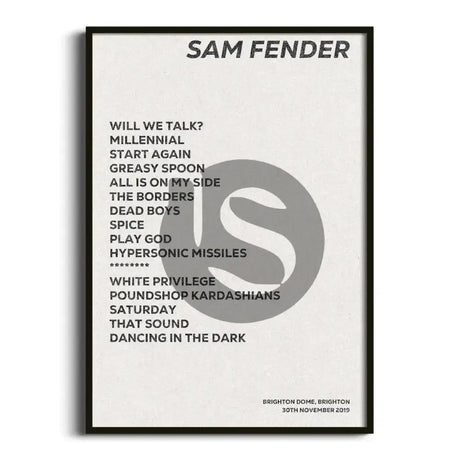 Sam Fender Brighton 30th November 2019 - Gig Setlist - Setlist