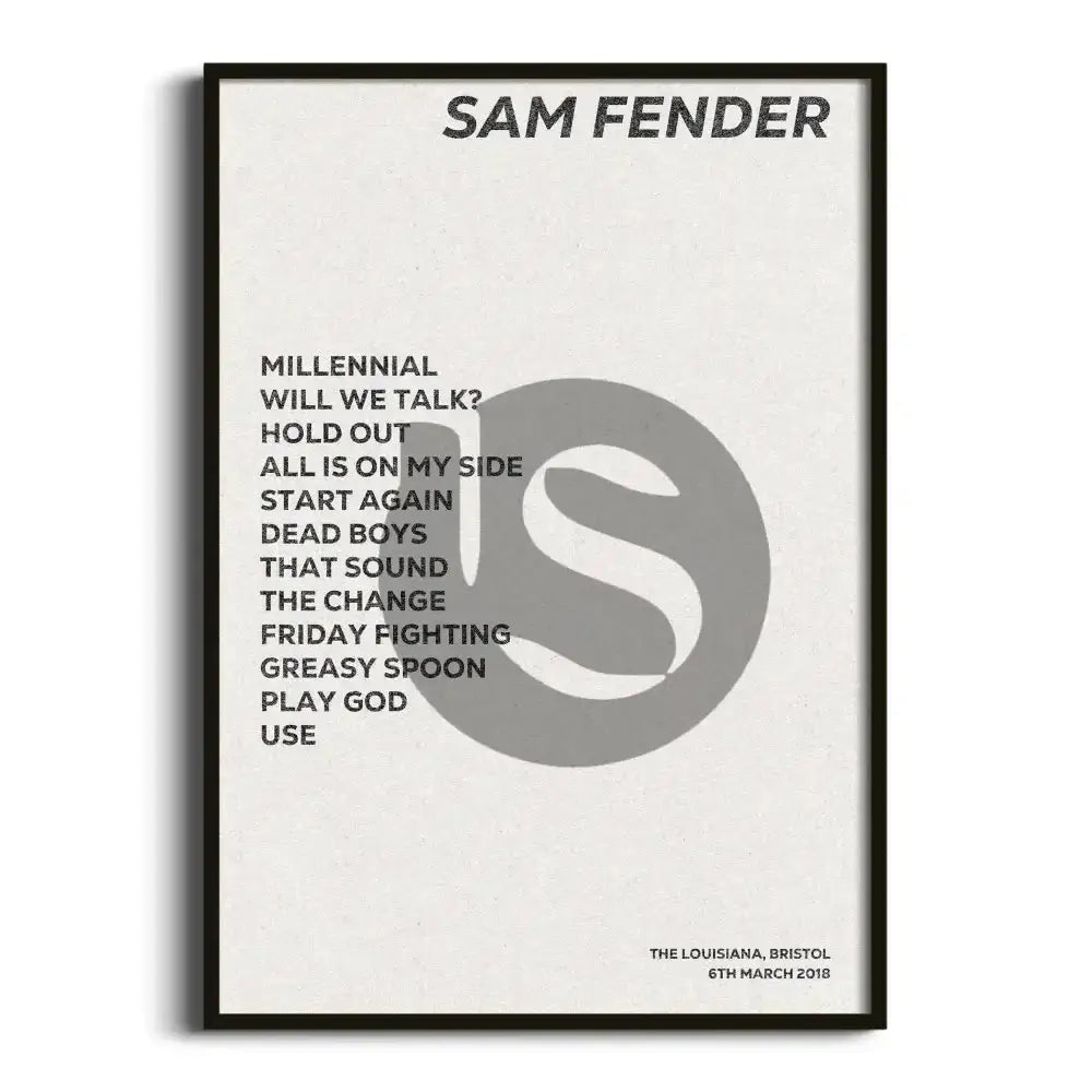 Sam Fender Bristol 6th March 2018 - Gig Setlist - Setlist