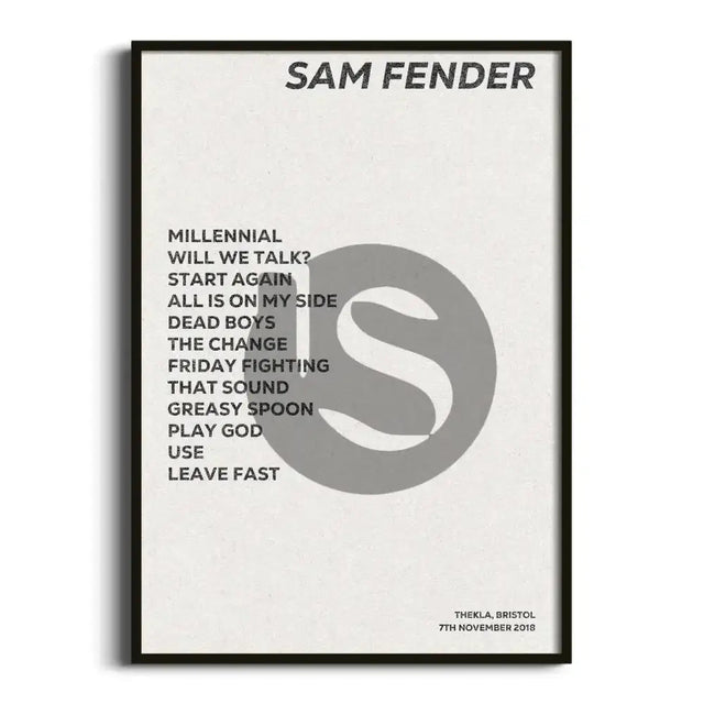 Sam Fender Bristol 7th November 2018 - Gig Setlist - Setlist