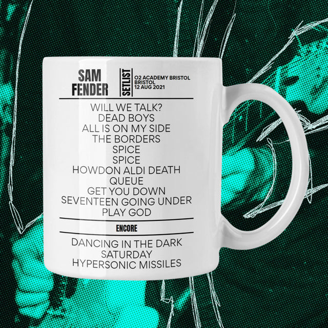 Sam Fender Bristol August 12, 2021 Replica Setlist Mug - Setlist