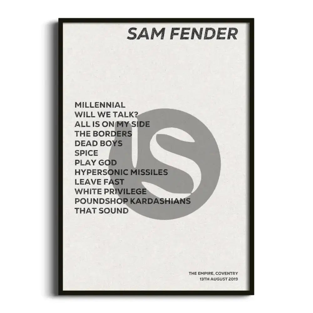 Sam Fender Coventry 13th August 2019 - Gig Setlist - Setlist