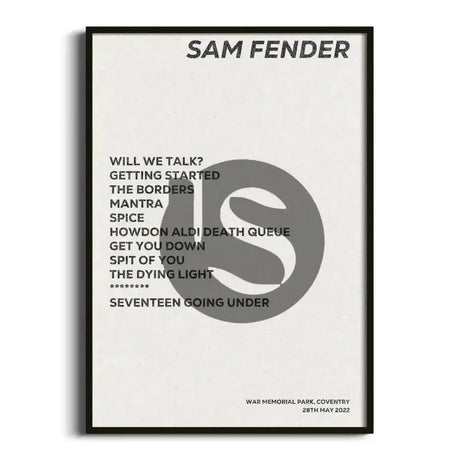 Sam Fender Coventry 28th May 2022 - Gig Setlist - Setlist