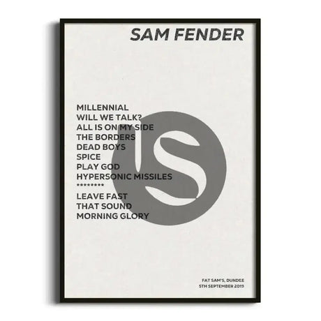 Sam Fender Dundee 5th September 2019 - Gig Setlist - Setlist