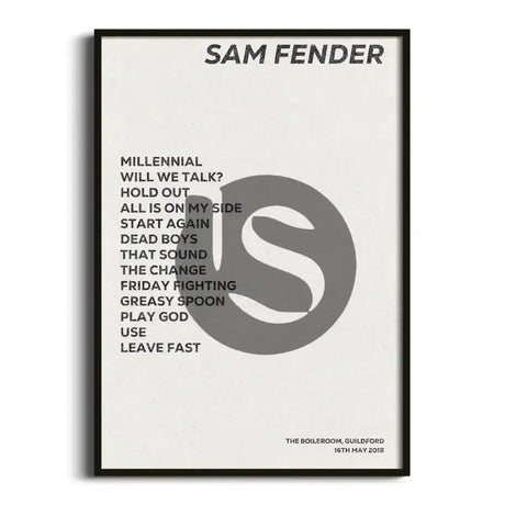 Sam Fender Guildford 16th May 2018 - Gig Setlist - Setlist