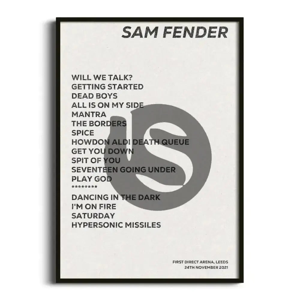 Sam Fender Leeds 24th November 2021 - Gig Setlist - Setlist