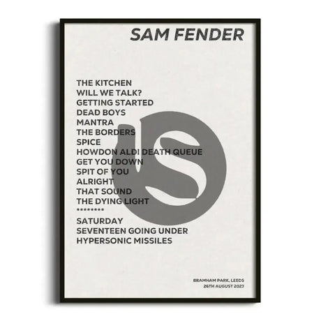 Sam Fender Leeds 26th August 2023 - Gig Setlist - Setlist