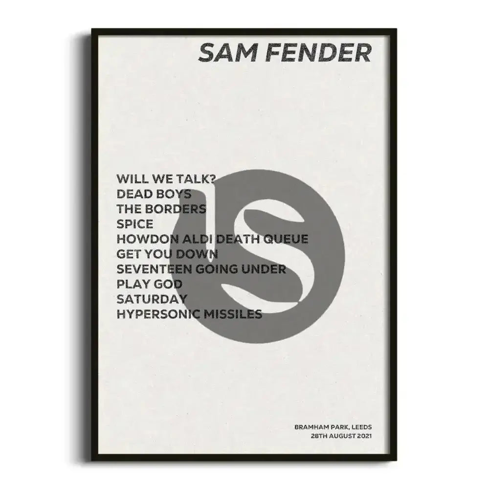 Sam Fender Leeds 28th August 2021 - Gig Setlist - Setlist