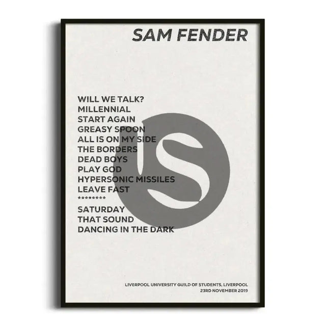 Sam Fender Liverpool 23rd November 2019 - Gig Setlist - Setlist