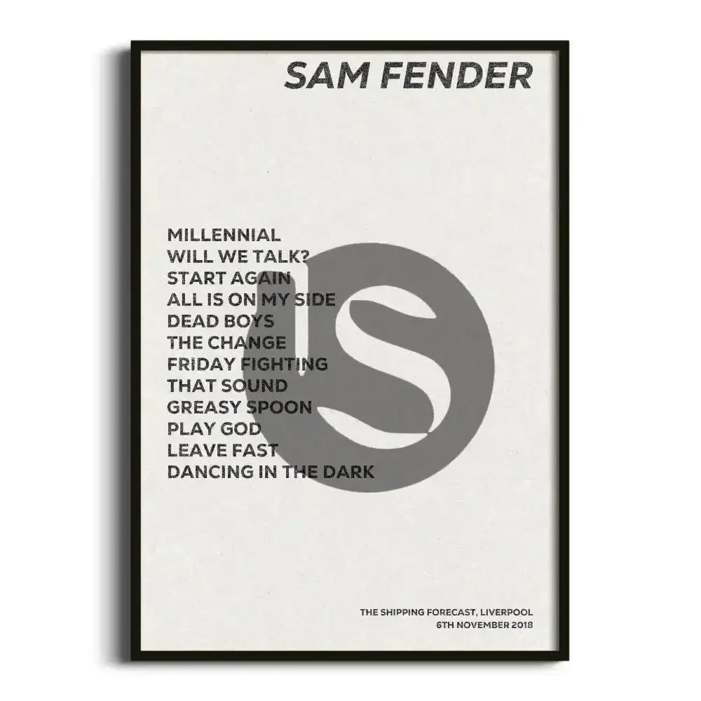 Sam Fender Liverpool 6th November 2018 - Gig Setlist - Setlist