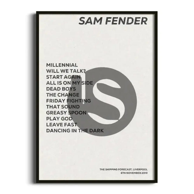 Sam Fender Liverpool 6th November 2018 - Gig Setlist - Setlist