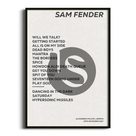 Sam Fender London 20th November 2021 - Gig Setlist - Setlist