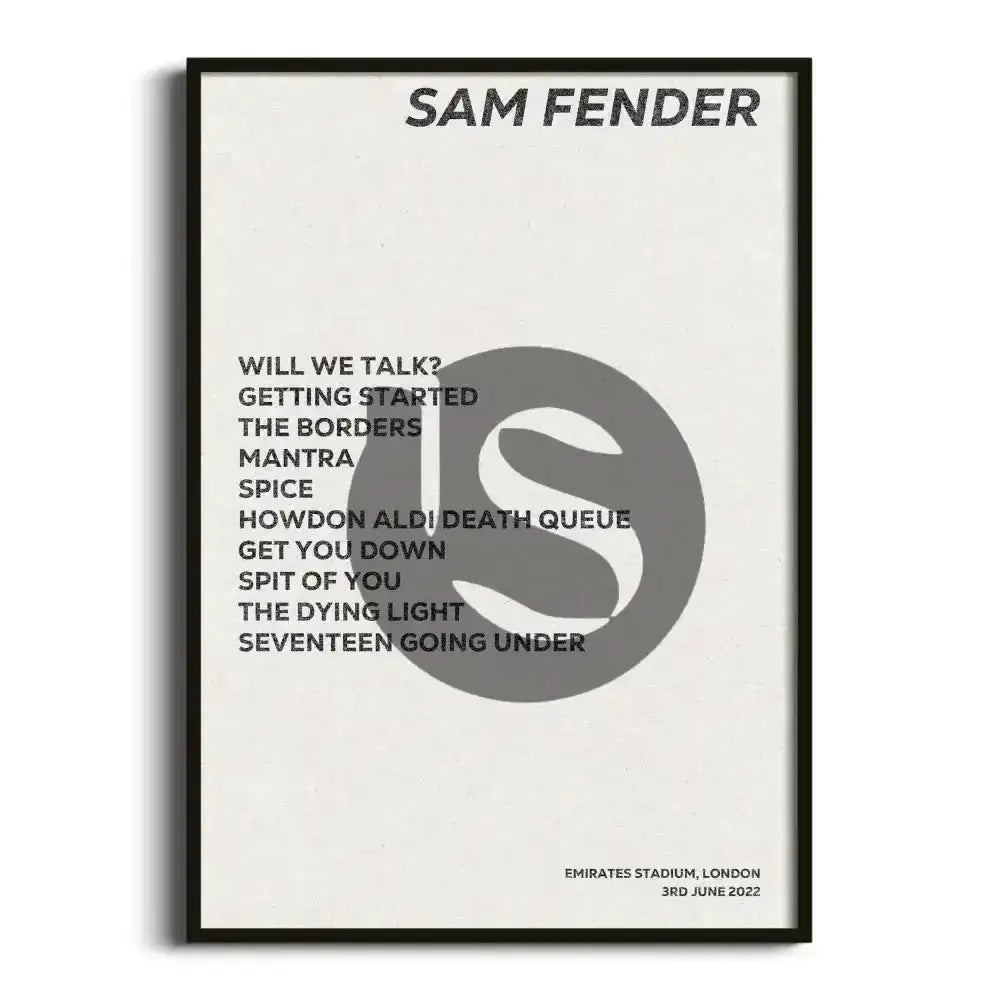 Sam Fender London 3rd June 2022 - Gig Setlist - Setlist