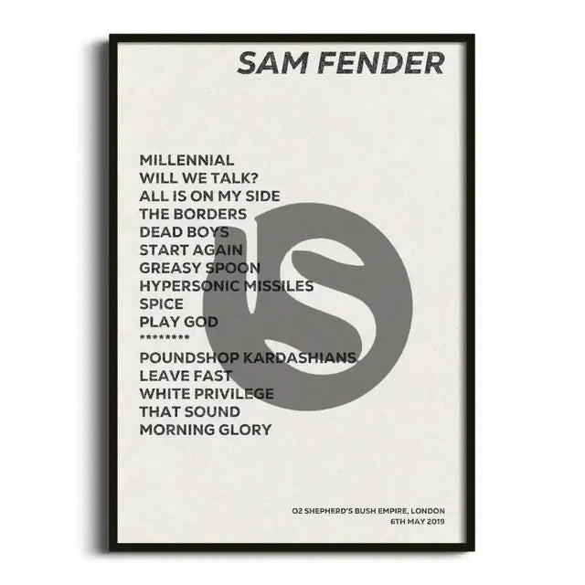 Sam Fender London 6th May 2019 - Gig Setlist - Setlist