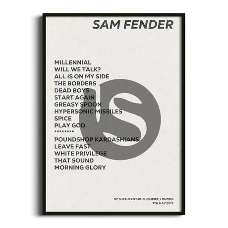 Sam Fender London 7th May 2019 - Gig Setlist - Setlist