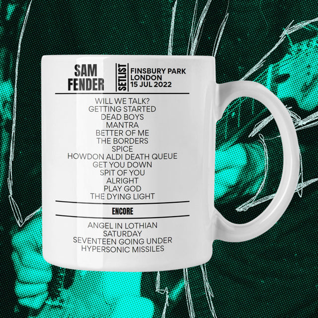 Sam Fender London July 15, 2022 Replica Setlist Mug - Setlist