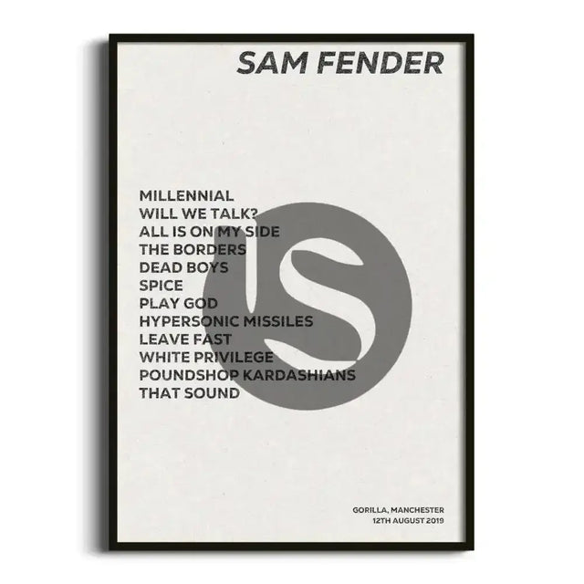 Sam Fender Manchester 12th August 2019 - Gig Setlist - Setlist