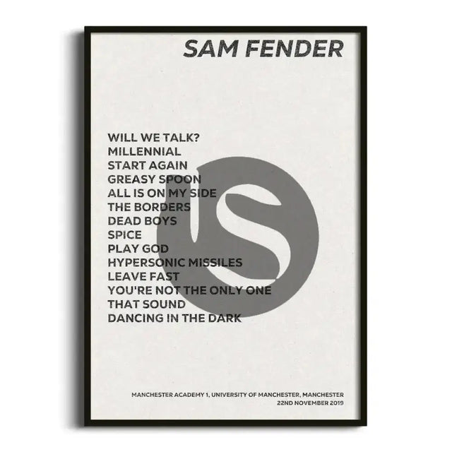 Sam Fender Manchester 22nd November 2019 - Gig Setlist - Setlist