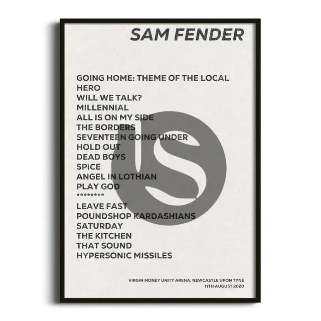 Sam Fender Newcastle upon Tyne 11th August 2020 - Gig Setlist - Setlist