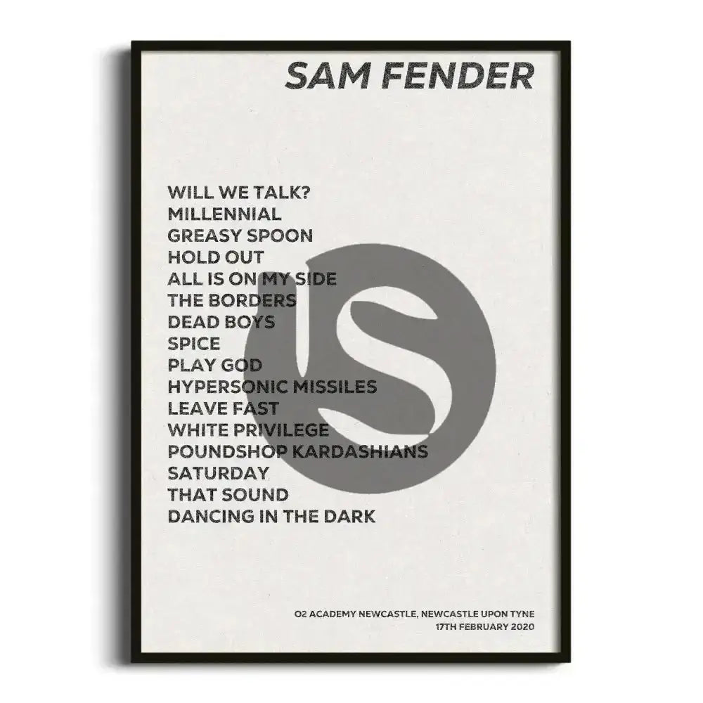 Sam Fender Newcastle upon Tyne 17th February 2020 - Gig Setlist - Setlist