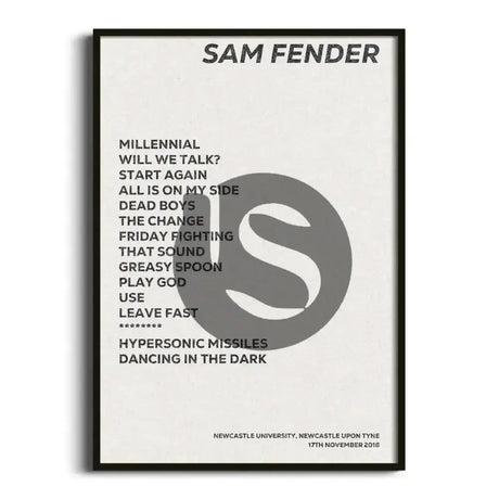 Sam Fender Newcastle upon Tyne 17th November 2018 - Gig Setlist - Setlist