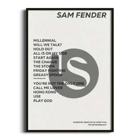 Sam Fender Newcastle upon Tyne 7th December 2017 - Gig Setlist - Setlist