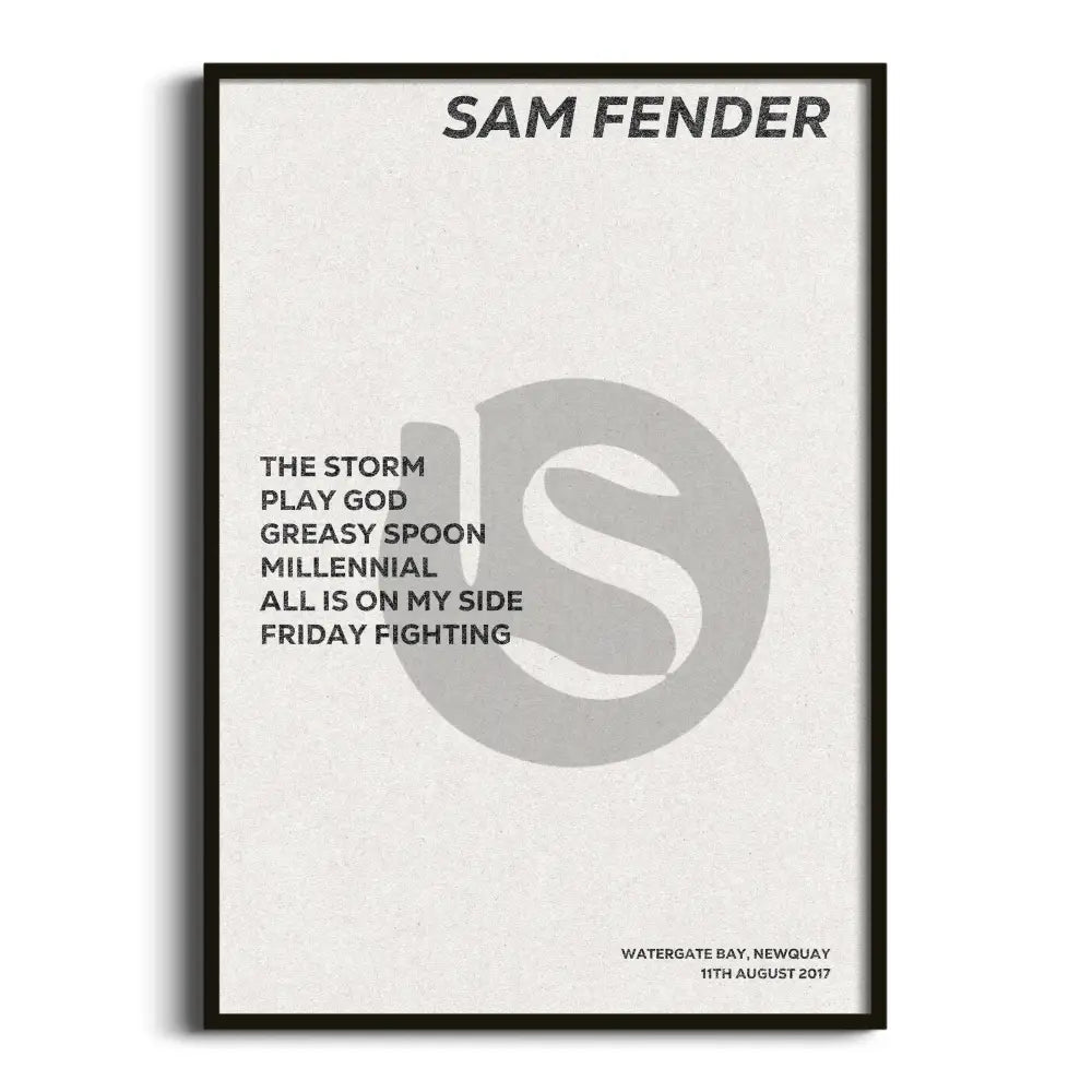 Sam Fender Newquay 11th August 2017 - Gig Setlist - Setlist