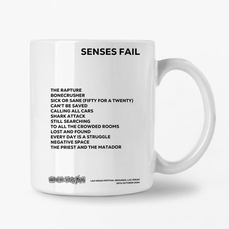 Senses Fail Las Vegas 20th October 2024 Setlist Mug - Setlist