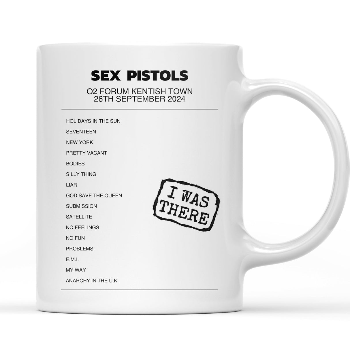 Sex Pistols 26th September 2024 O2 Forum Kentish Town London I Was There - Setlist