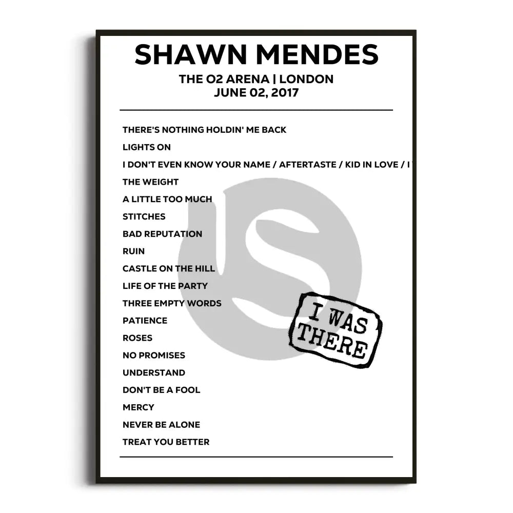 Shawn Mendes Illuminate World Tour Setlist Posters - Setlist