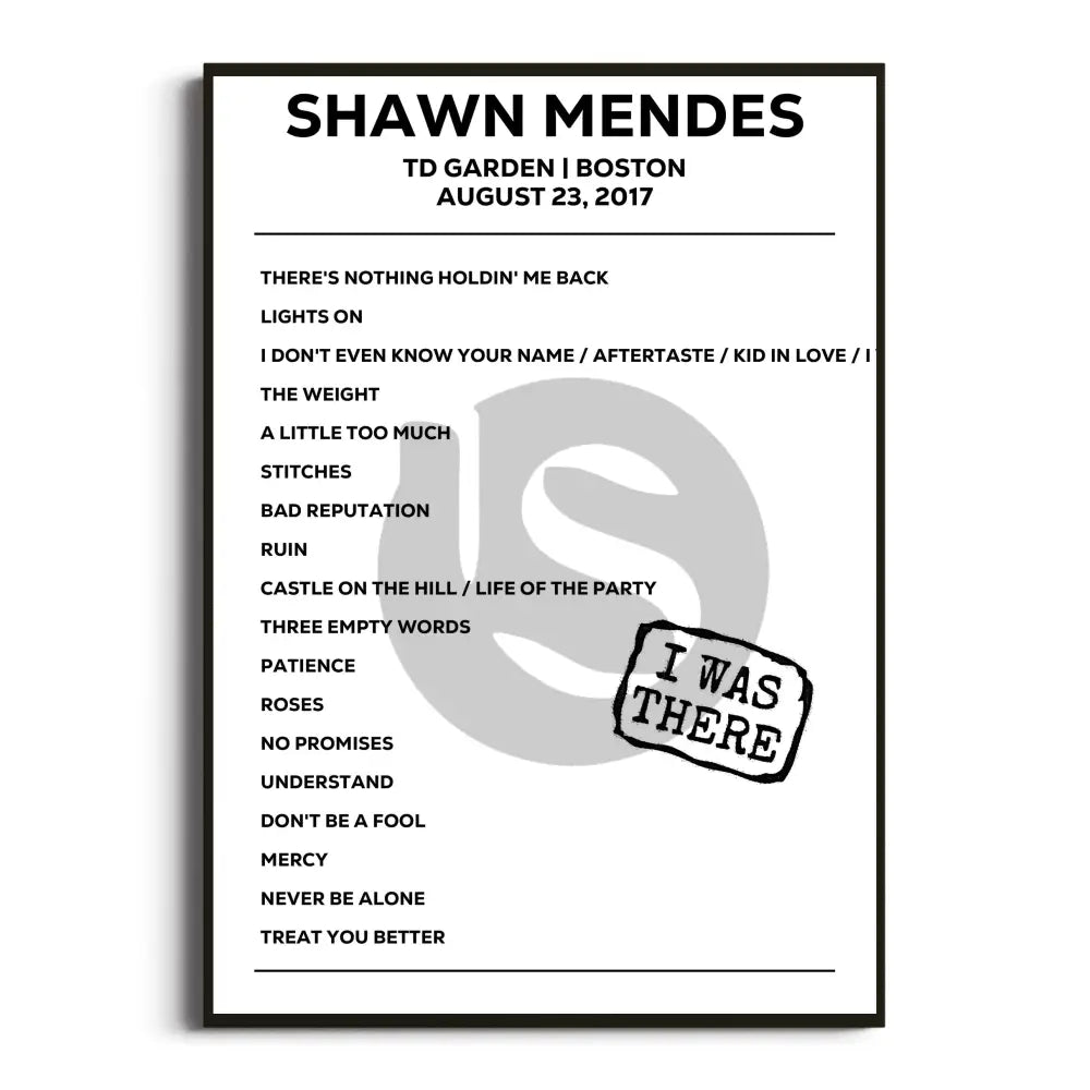 Shawn Mendes Illuminate World Tour Setlist Posters - Setlist